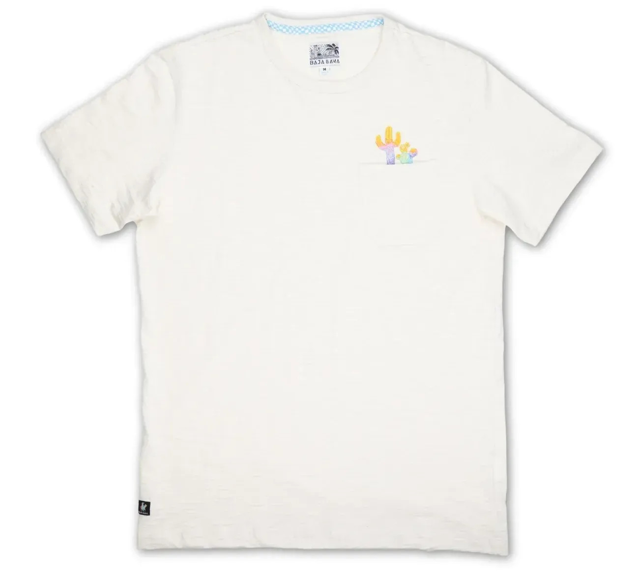 BAJA LLAMA COLORFUL CACTUS POCKET TEE