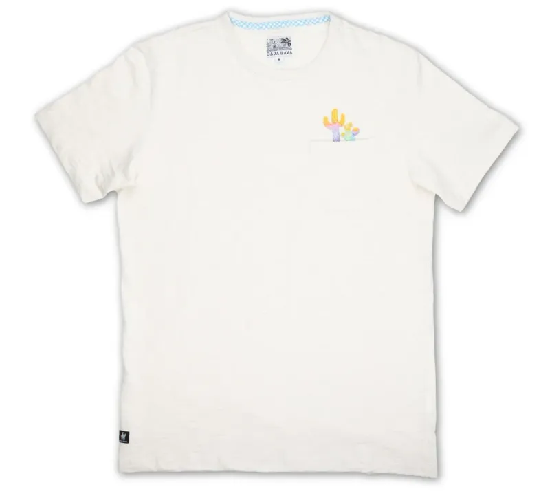 BAJA LLAMA COLORFUL CACTUS POCKET TEE
