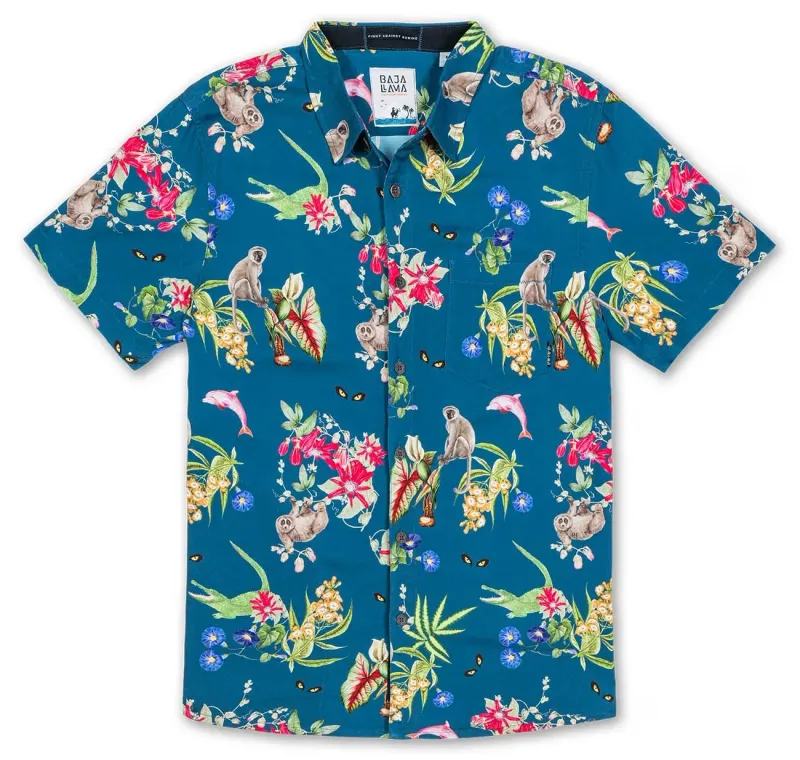 BAJA LLAMA A FEW PINK FRIENDS NIGHTHAWK SHIRT 