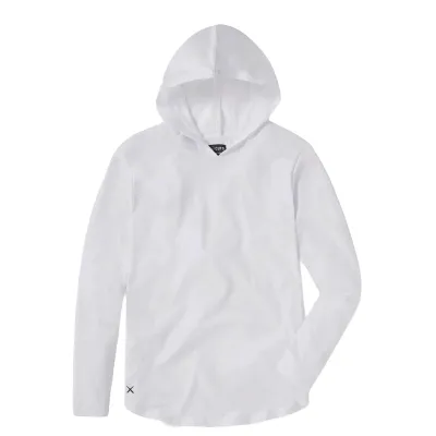 CUTS AO LONG SLEEVE HOODED CURVE HEM TEE