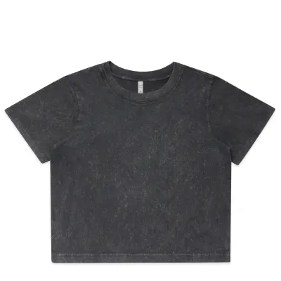 ASCOLOUR WOMEN&#39;S STONE WASH HEAVY CROP TEE    