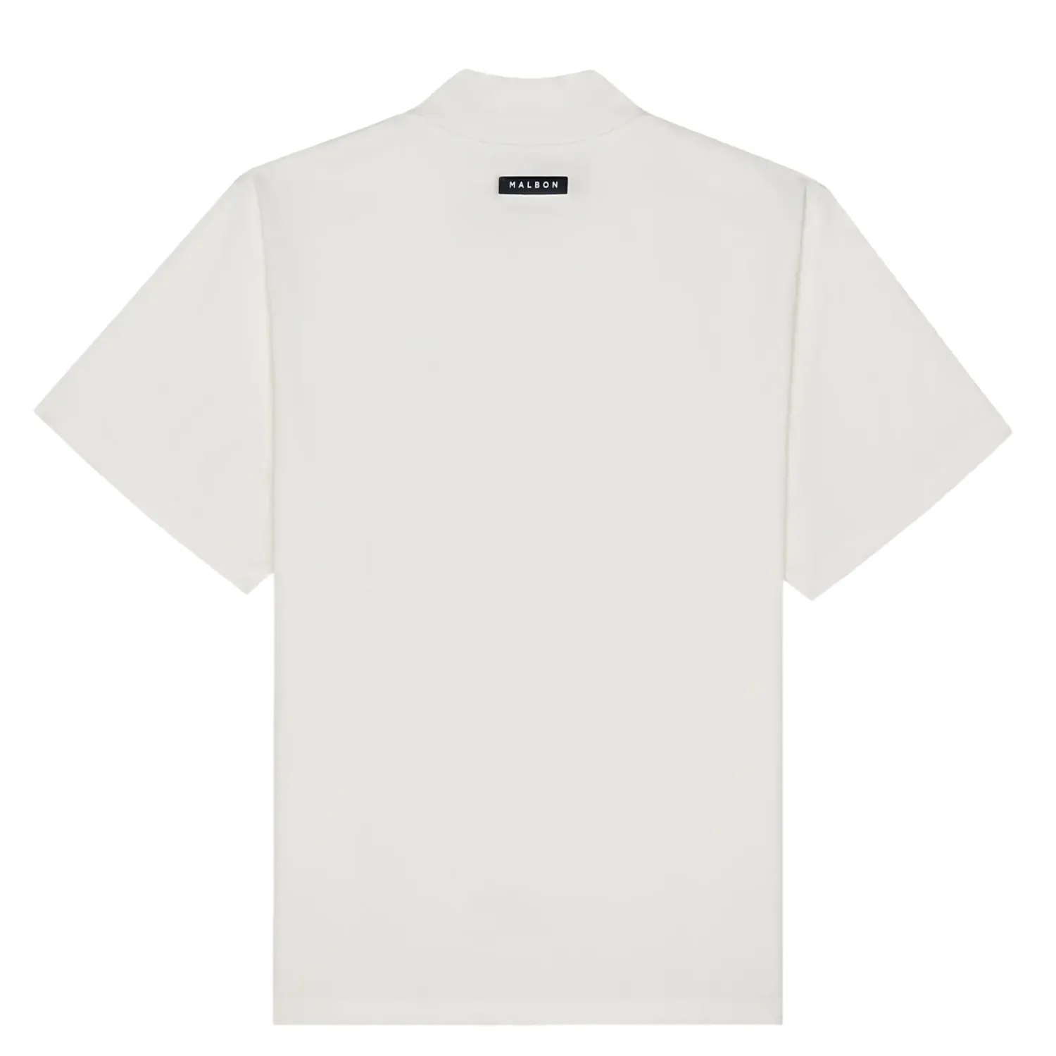 ■Malbon Golf■ Bucket Mock Neck T-Shirt WHITE MAN Malbon Golf Mare Mockneck T-Shirt White | TRENDYGOLF UK
