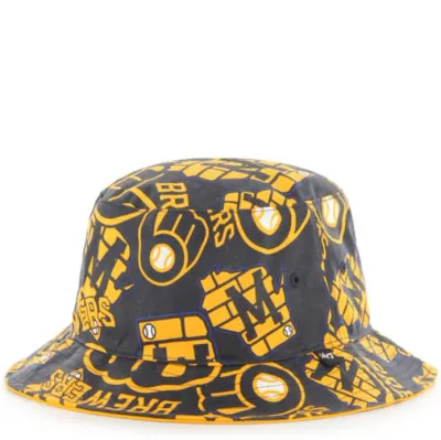 &#39;47 BRAND MILWAUKEE BREWERS BRAVADO BUCKET HAT