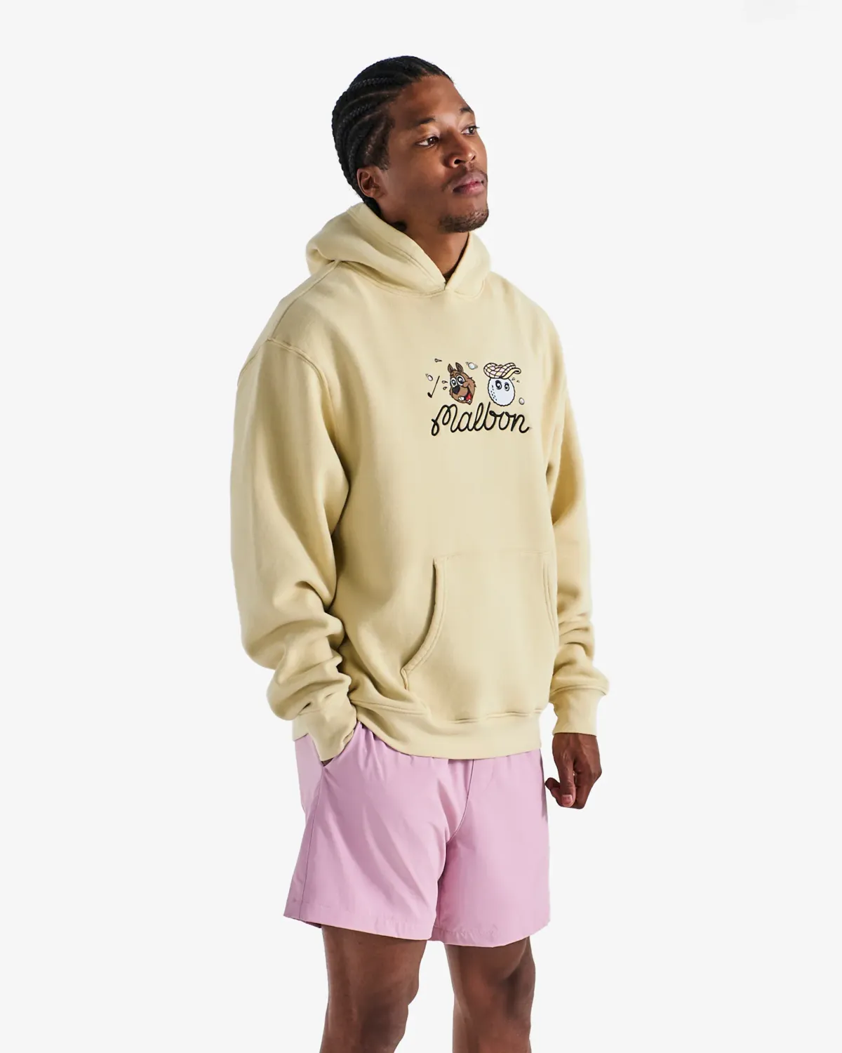 Malbon Golf Two Man Scramble Pullover Hoodie - Light Khaki