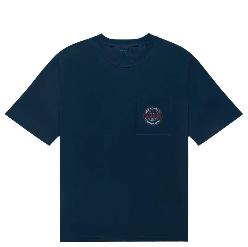 MALBON GOLF EAGLE BUCKETS POCKET TEE