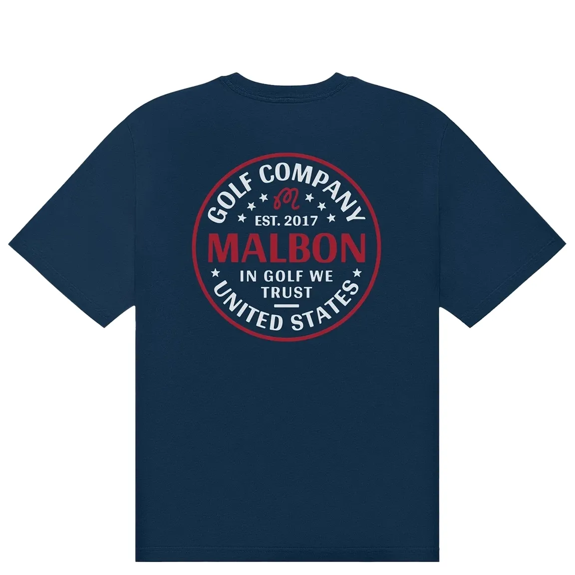 MALBON GOLF IN GOLF WE TRUST TEE