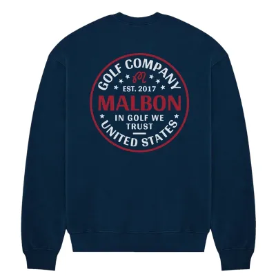 MALBON GOLF IN GOLF WE TRUST CREWNECK SWEATSHIRT