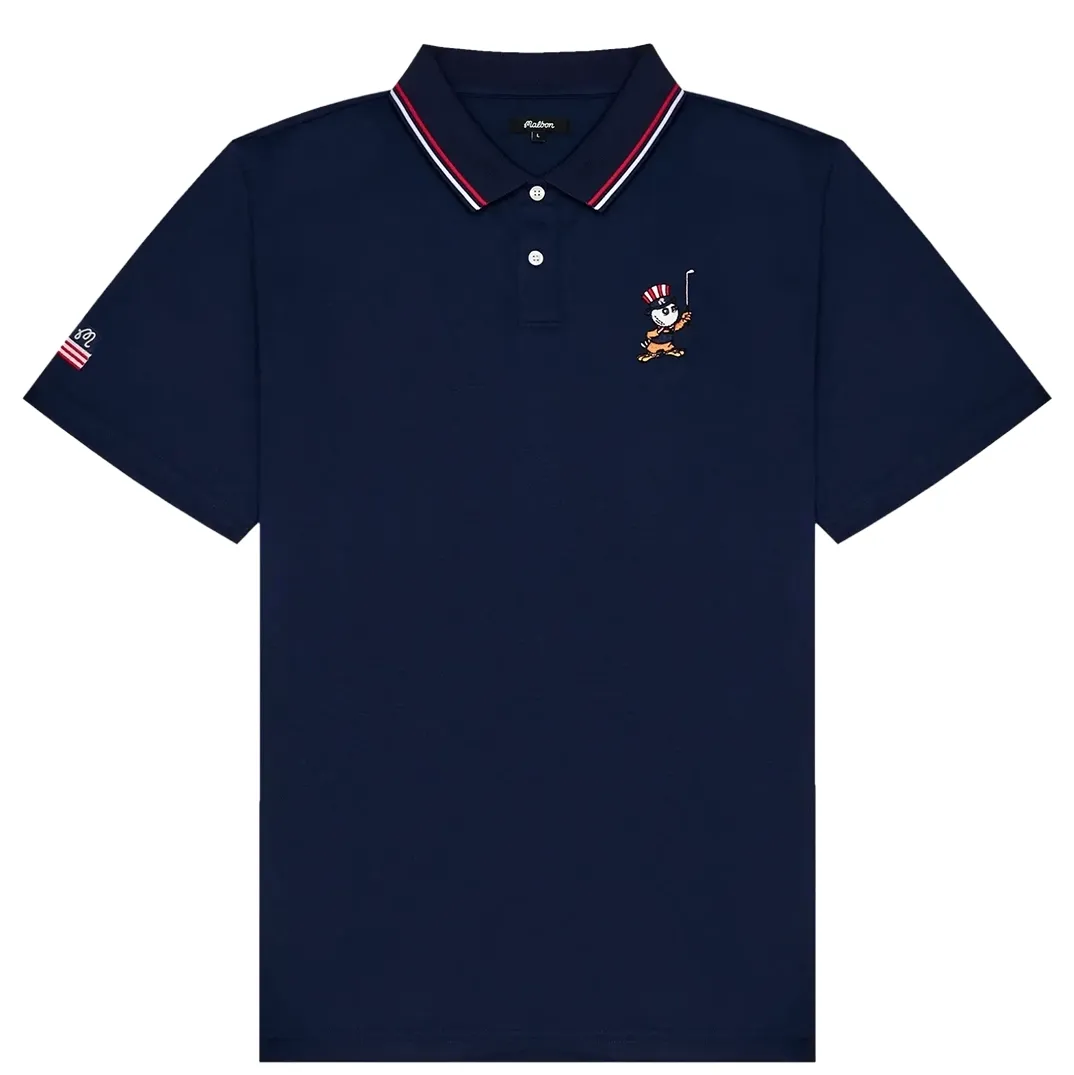 MALBON GOLF EAGLE BUCKETS PIQUE POLO SHIRT