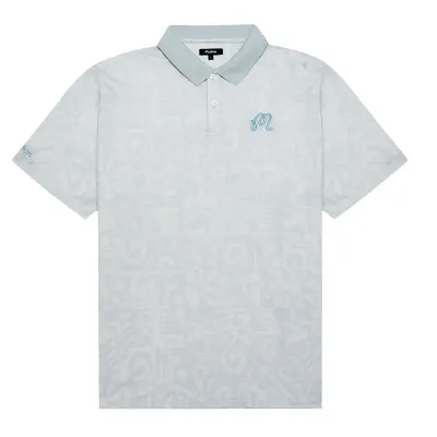 MALBON GOLF MEZZO PERFORMANCE PIQUE PRINTED POLO    