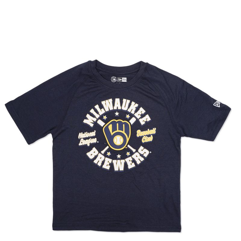 NEW ERA MILWAUKEE BREWERS YOUTH BATS TEE