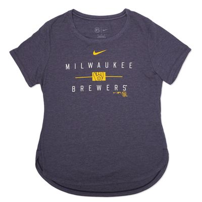 NIKE BREWERS WOMEN&#39;S KNOCKOUT TRIBLEND TEE  
