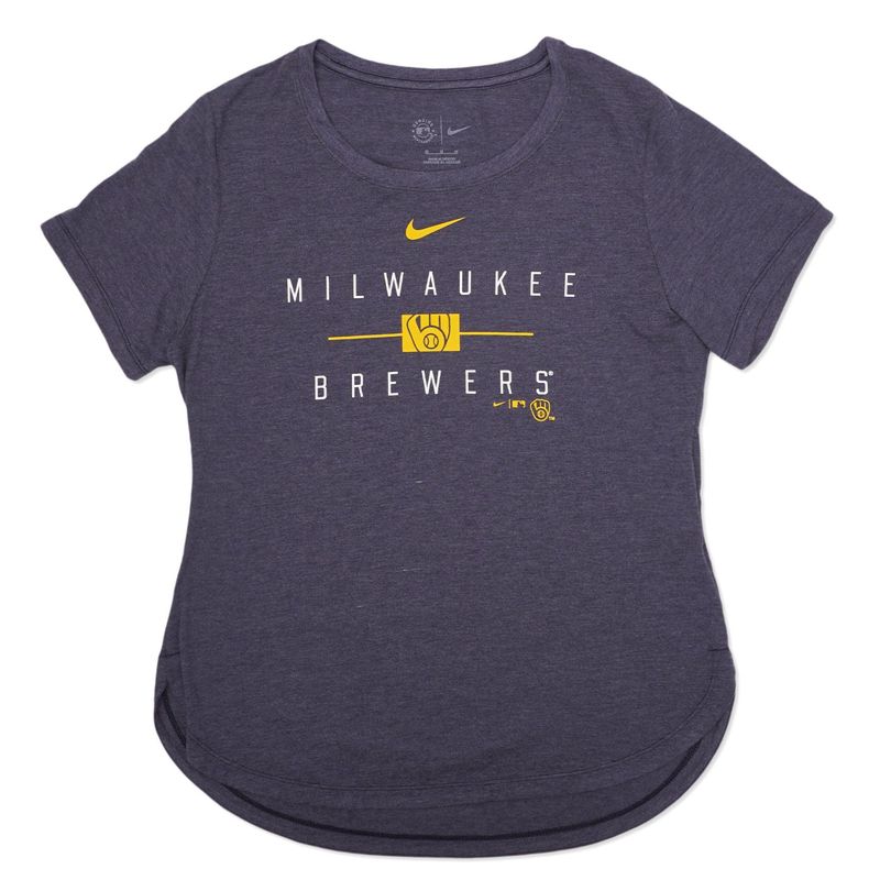 NIKE BREWERS WOMEN&#39;S KNOCKOUT TRIBLEND TEE  