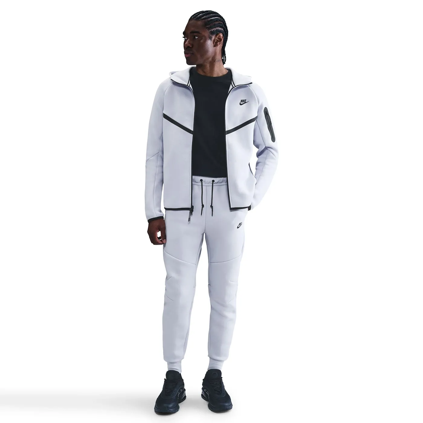 Nike Tech Fleece Windrunner Full-Zip Hoodie - Ghost/Black 