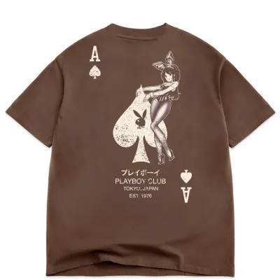 COLOR BARS X PLAYBOY ACE OF SPACES DISTRESSED TEE