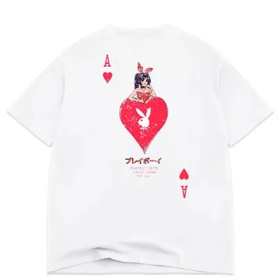 COLOR BARS X PLAYBOY ACE OF HEARTS DISTRESSED TEE
