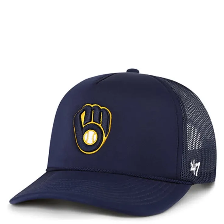 &#39;47 BRAND MILWAUKEE BREWERS FOAM TRUCKER HAT