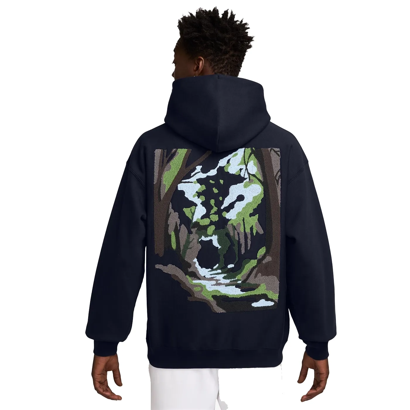 NIKE SOLO SWOOSH GRAPHIC PULLOVER HOODIE