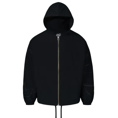 PLEASURES X DAFT PUNK DIGITAL FULL-ZIP PONCHO HOODIE