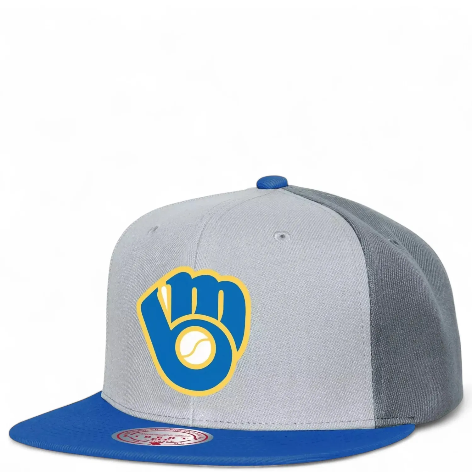 MITCHELL &amp; NESS MILWAUKEE BREWERS TRIPLE PLAY LIBERTY SNAPBACK HAT