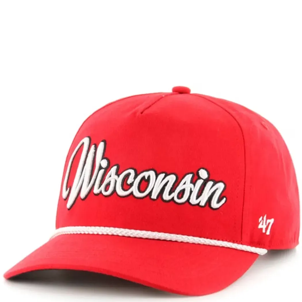 &#39;47 BRAND WISCONSIN BADGERS OVERHAND HITCH SNAPBACK HAT