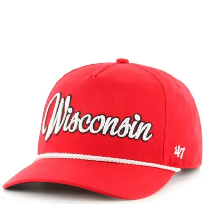 &#39;47 BRAND WISCONSIN BADGERS OVERHAND HITCH SNAPBACK HAT