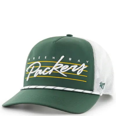 &#39;47 BRAND GREEN BAY PACKERS DOWNBURST MESH HITCH SNAPBACK HAT