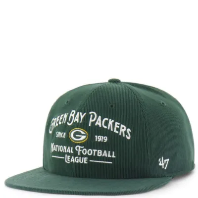 &#39;47 BRAND GREEN BAY PACKERS WHITLOCK CAPTAIN SNAPBACK HAT