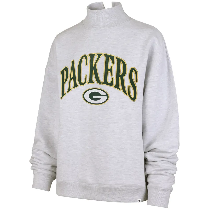 &#39;47 BRAND GREEN BAY PACKERS WOMEN&#39;S VANTAGE MOCK NECK SWEATSHIRT