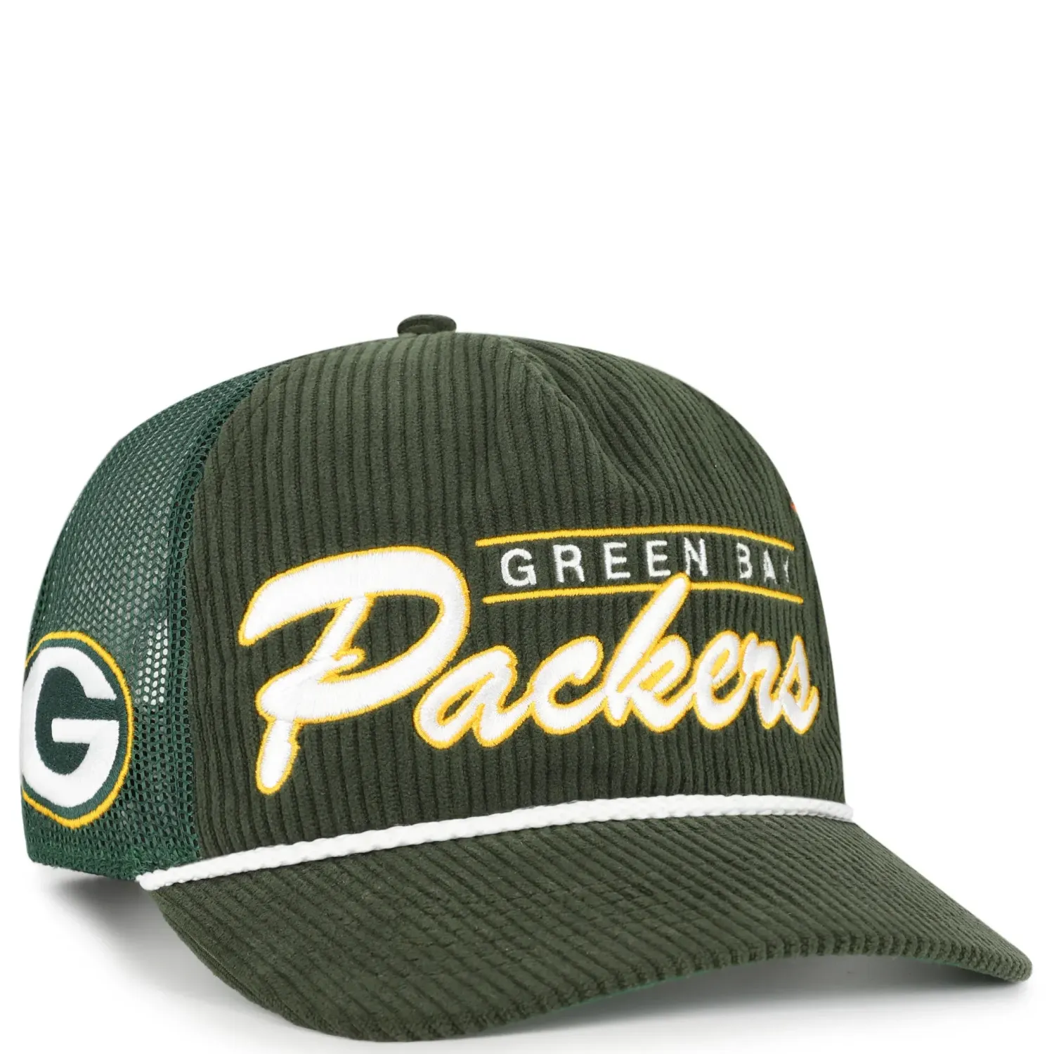 &#39;47 BRAND GREEN BAY PACKERS DOUBLE HEADER MESH HITCH SNAPBACK HAT