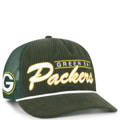 &#39;47 BRAND GREEN BAY PACKERS DOUBLE HEADER MESH HITCH SNAPBACK HAT