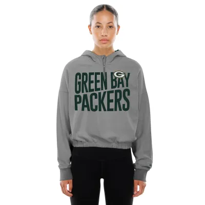 NEW ERA GREEN BAY PACKERS WOMEN&#39;S 1/4-ZIP HOODIE