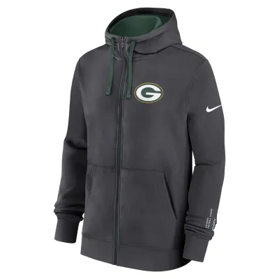 NIKE GREEN BAY PACKERS CLUB FULL-ZIP HOODIE