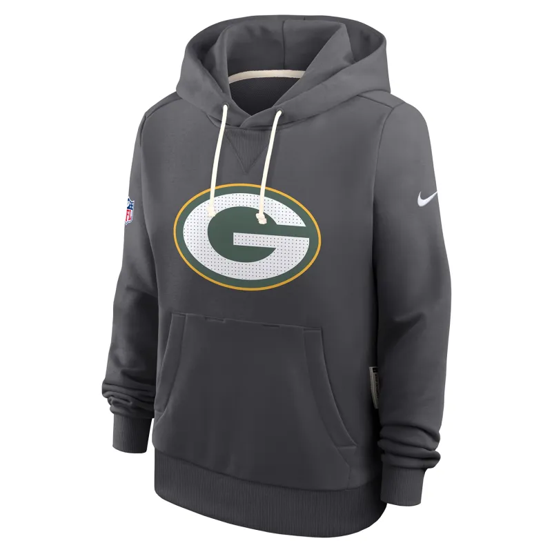 NIKE GREEN BAY PACKERS WOMEN&#39;S DRI-FIT STANDARD ISSUE SIDELINE PULLOVER HOODIE