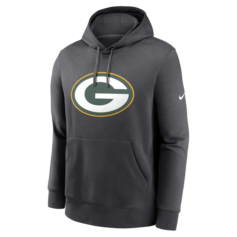 NIKE GREEN BAY PACKERS CLUB LOGO PULLOVER HOODIE