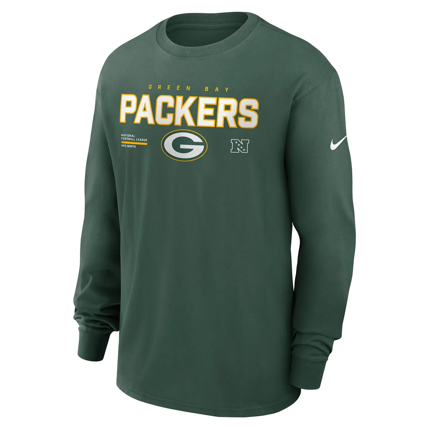 NIKE GREEN BAY PACKERS ESSENTIAL HEAVYWEIGHT LONG SLEEVE TEE