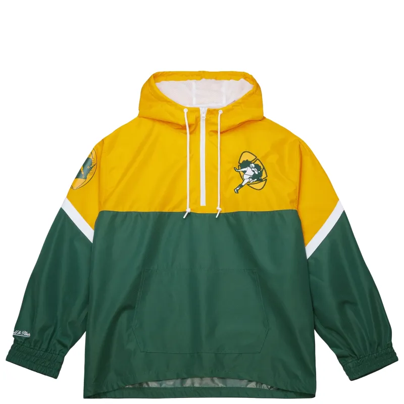 MITCHELL &amp; NESS GREEN BAY PACKERS TIE BREAKER ANORAK JACKET