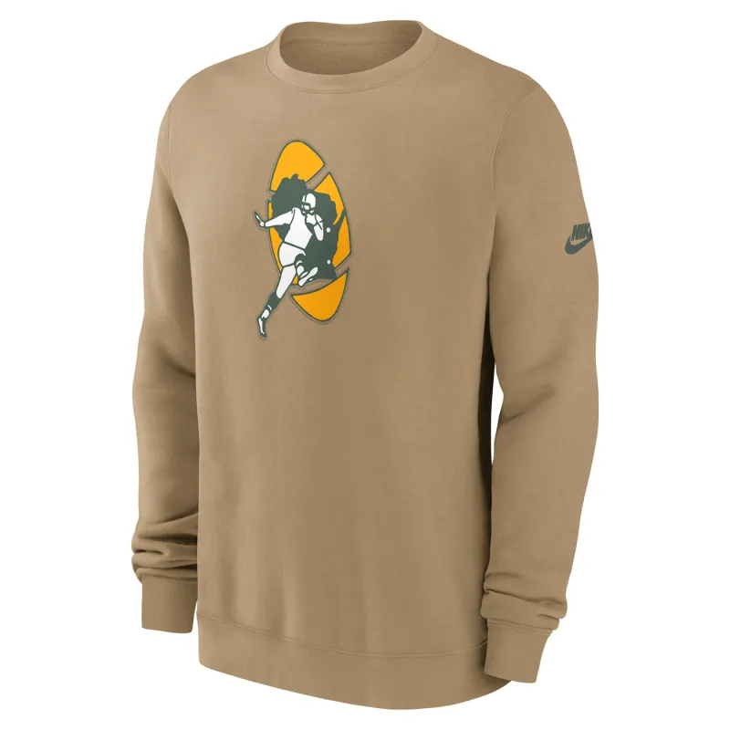 NIKE GREEN BAY PACKERS REWIND CLUB CREWNECK SWEATSHIRT