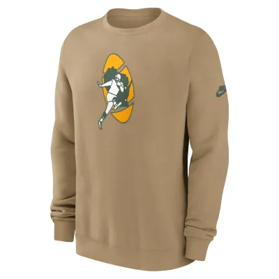 NIKE GREEN BAY PACKERS REWIND CLUB CREWNECK SWEATSHIRT