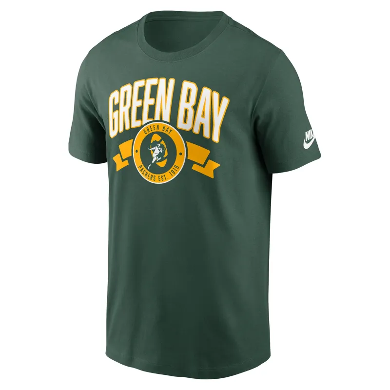 NIKE GREEN BAY PACKERS REWIND FRONT &amp; BACK TEE