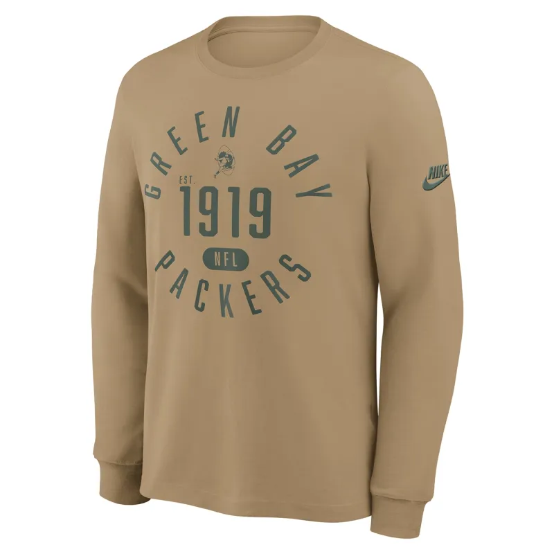 NIKE GREEN BAY PACKERS REWIND SLUB LONG SLEEVE TEE