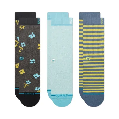 STANCE PETAL WHIMSY BUTTER BLEND™ 3-PACK CREW SOCKS
