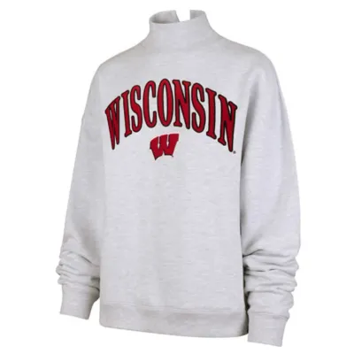 &#39;47 BRAND WISCONSIN BADGERS WOMEN&#39;S VANTAGE MOCK CREWNECK SWEATSHIRT