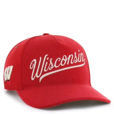 &#39;47 BRAND WISCONSIN BADGERS GOLDEN AGE CORD HITCH STRAPBACK HAT