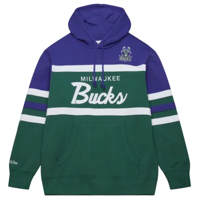 MITCHELL &amp; NESS MILWAUKEE BUCKS HEAD COACH PULLOVER HOODIE