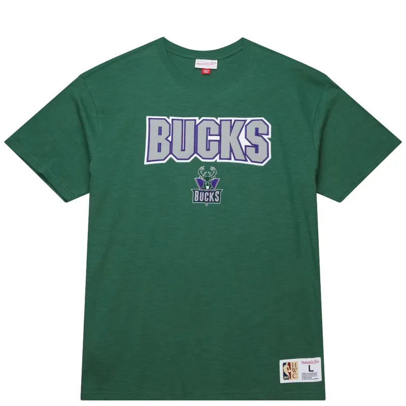 MITCHELL &amp; NESS MILWAUKEE BUCKS LEGENDARY SLUB TEE