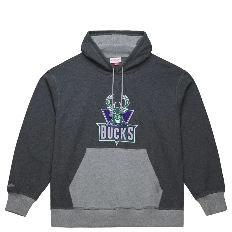 MITCHELL &amp; NESS MILWAUKEE BUCKS LEGACY FRENCH TERRY PULLOVER HOODIE