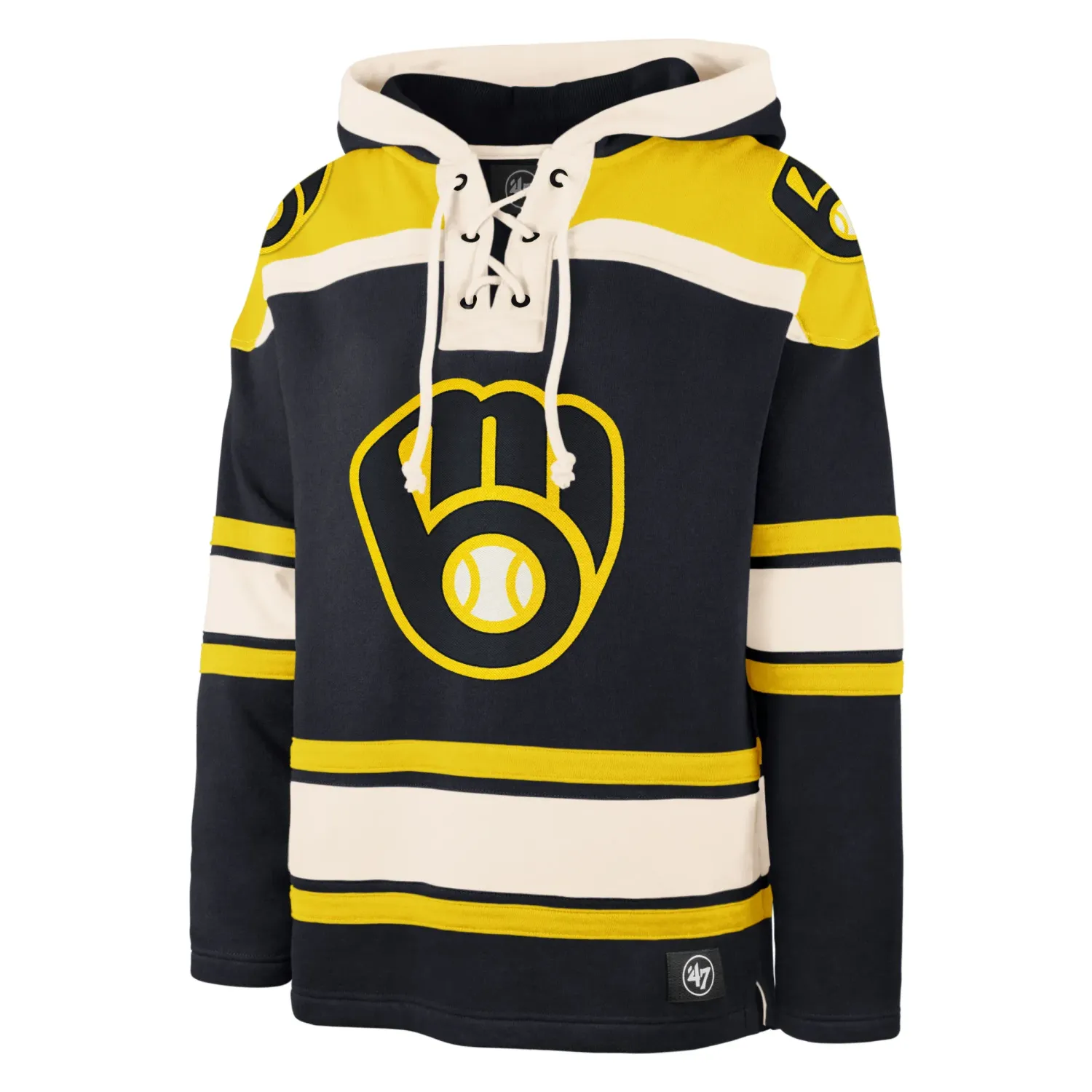 ‘47 BRAND MILWAUKEE BREWERS SUPERIOR LACER HOODIE