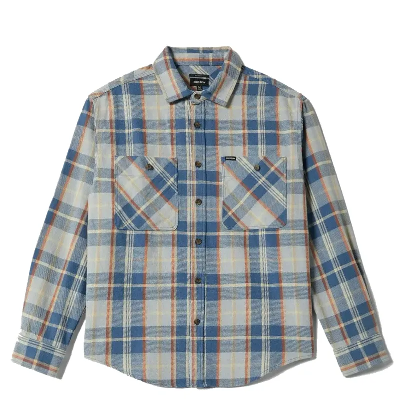 BRIXTON VINTAGE WASH LONG SLEEVE FLANNEL SHIRT
