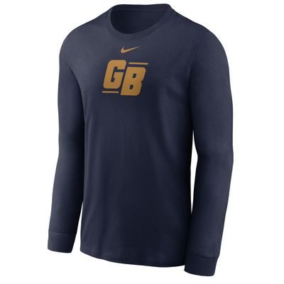 NIKE GREEN BAY PACKERS 1923 LOGO BLOCK LONG SLEEVE TEE