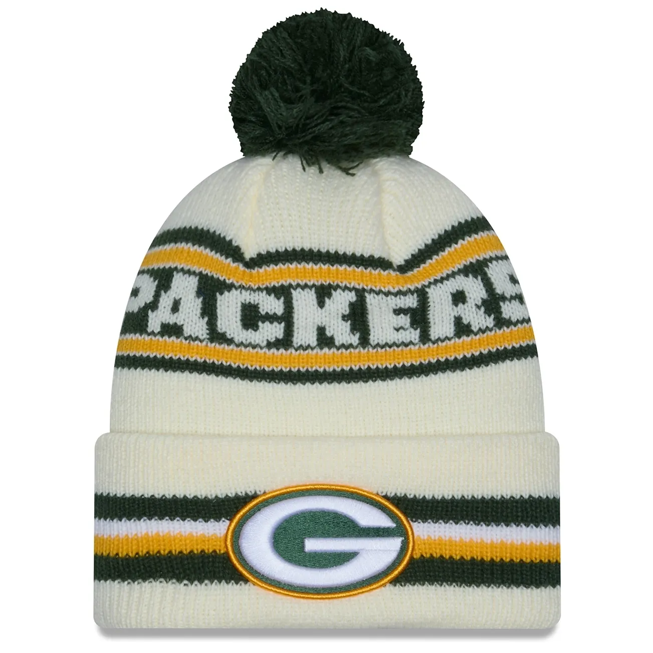 NEW ERA GREEN BAY PACKERS CLASSIC KNIT POM BEANIE